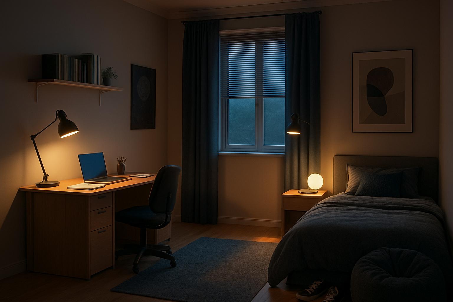 Projektowanie pokoju dla nastolatka – jak stworzyć przestrzeń do nauki i relaksu?. 5. Oświetlenie – światło do nauki i relaksu Projektowanie pokoju dla nastolatka – jak stworzyć przestrzeń do nauki i relaksu?. 5. Oświetlenie – światło do nauki i relaksu